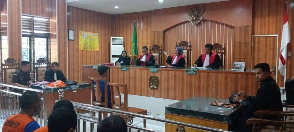Sidang putusan kasus perdagangan Orangutan Sumatera di Pengadilan Negeri Kita Langsa, Aceh. (Dokumentasi warga untuk IDN Times)