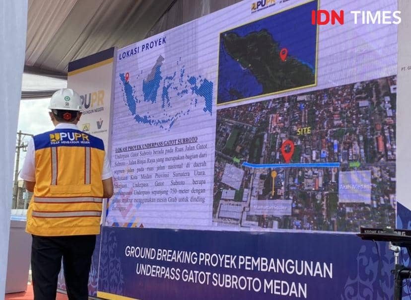 Ground Breaking proyek pembangunan Underpass Gatot Subroto Medan (IDN Times/Indah Permata Sari)