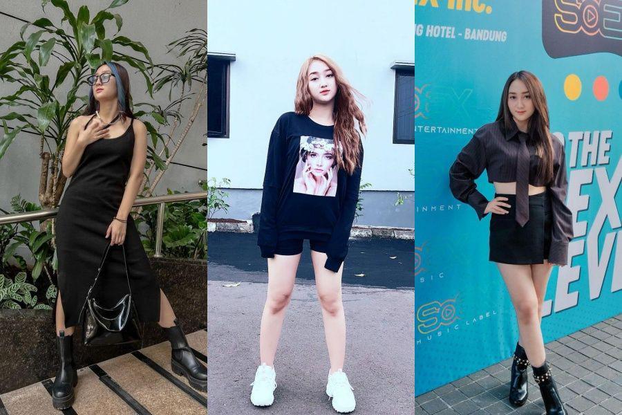 10 Referensi Gaya All Black Outfit Sandrina Mazaya, Stylish Abis!