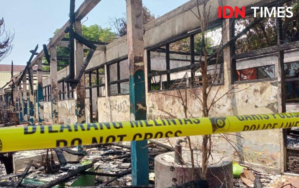 3 Ruangan Guru SMPN 8 Makassar yang Terbakar Ternyata Bangunan Tua