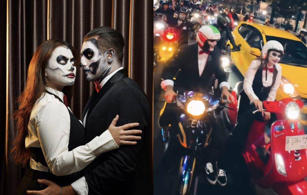 potret Nathalie Holscher dan Ladislao rayakan Halloween bersama (Instagram.com/nathalieholscher)