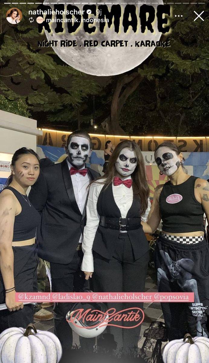 potret Nathalie Holscher dan Ladislao rayakan Halloween bersama (Instagram.com/nathalieholscher)
