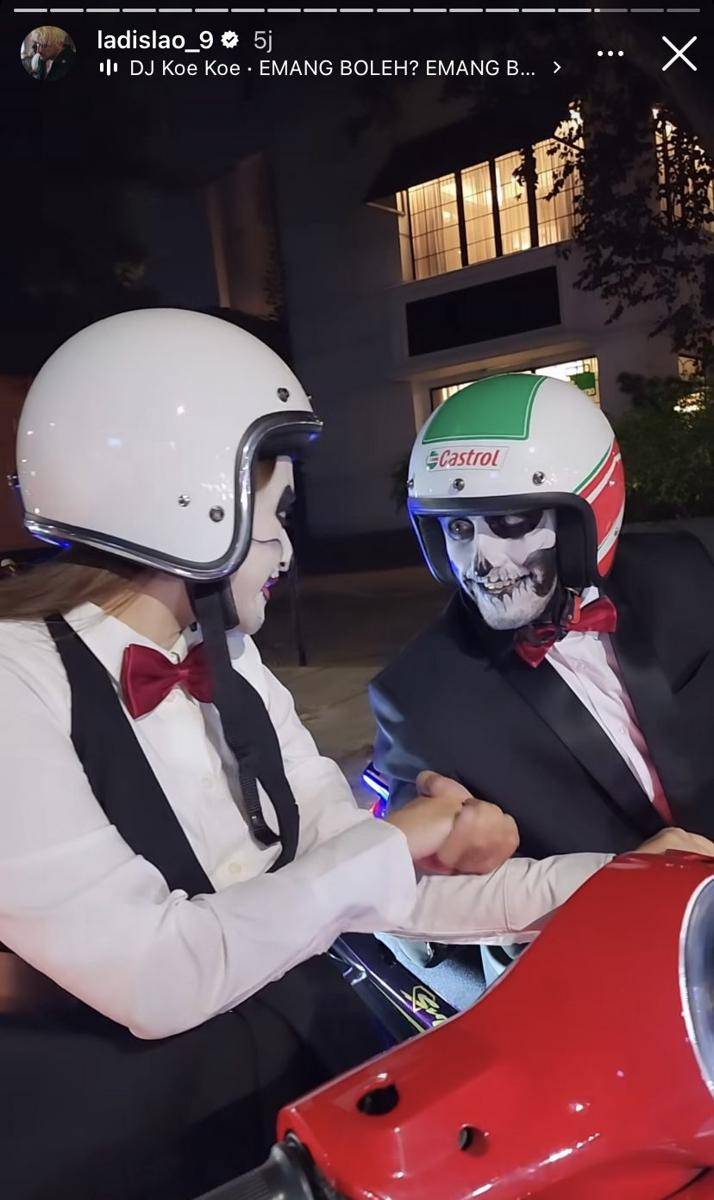 potret Nathalie Holscher dan Ladislao rayakan Halloween bersama (Instagram.com/nathalieholscher)