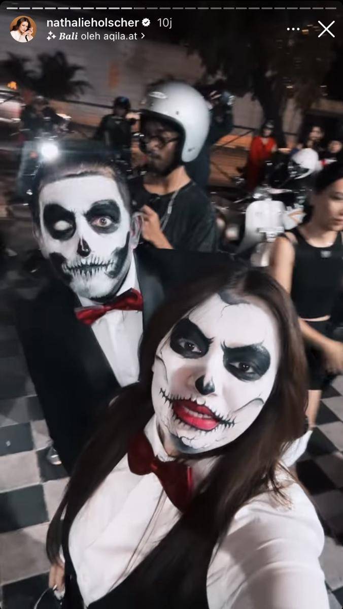 potret Nathalie Holscher dan Ladislao rayakan Halloween bersama (Instagram.com/nathalieholscher)
