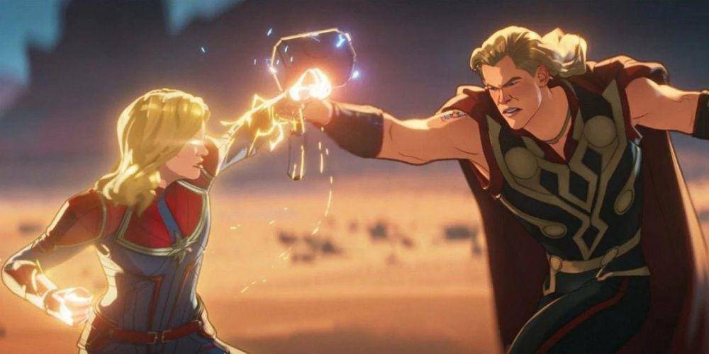 Captain Marvel vs. Thor (dok. Marvel Studios/What If...?)