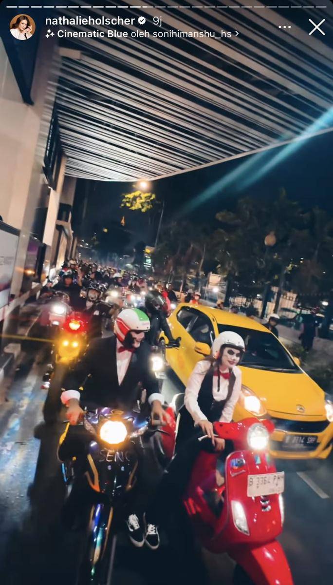 potret Nathalie Holscher dan Ladislao rayakan Halloween bersama (Instagram.com/nathalieholscher)