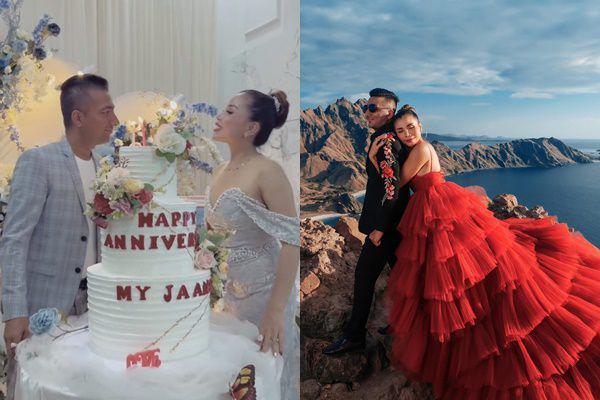 7 Potret Anniversary ke-2 Mantan Kiwil Eva Bellissima dan Suami Baru