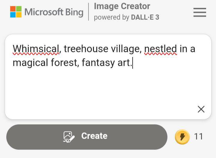 Ilustrasi prompt di Bing Image Creator (bing.com)