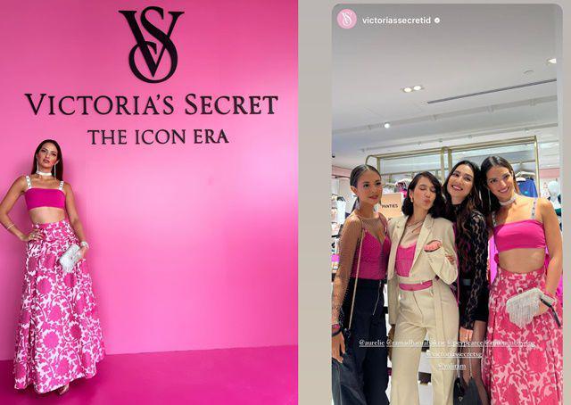 7 Potret Nia Ramadhani Hadiri Opening Victoria's Secret di Singapura
