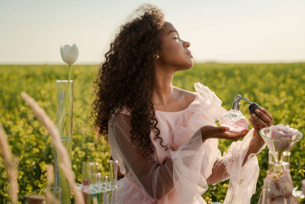 ilustrasi menggunakan parfum (pexels.com/Ron Lach)