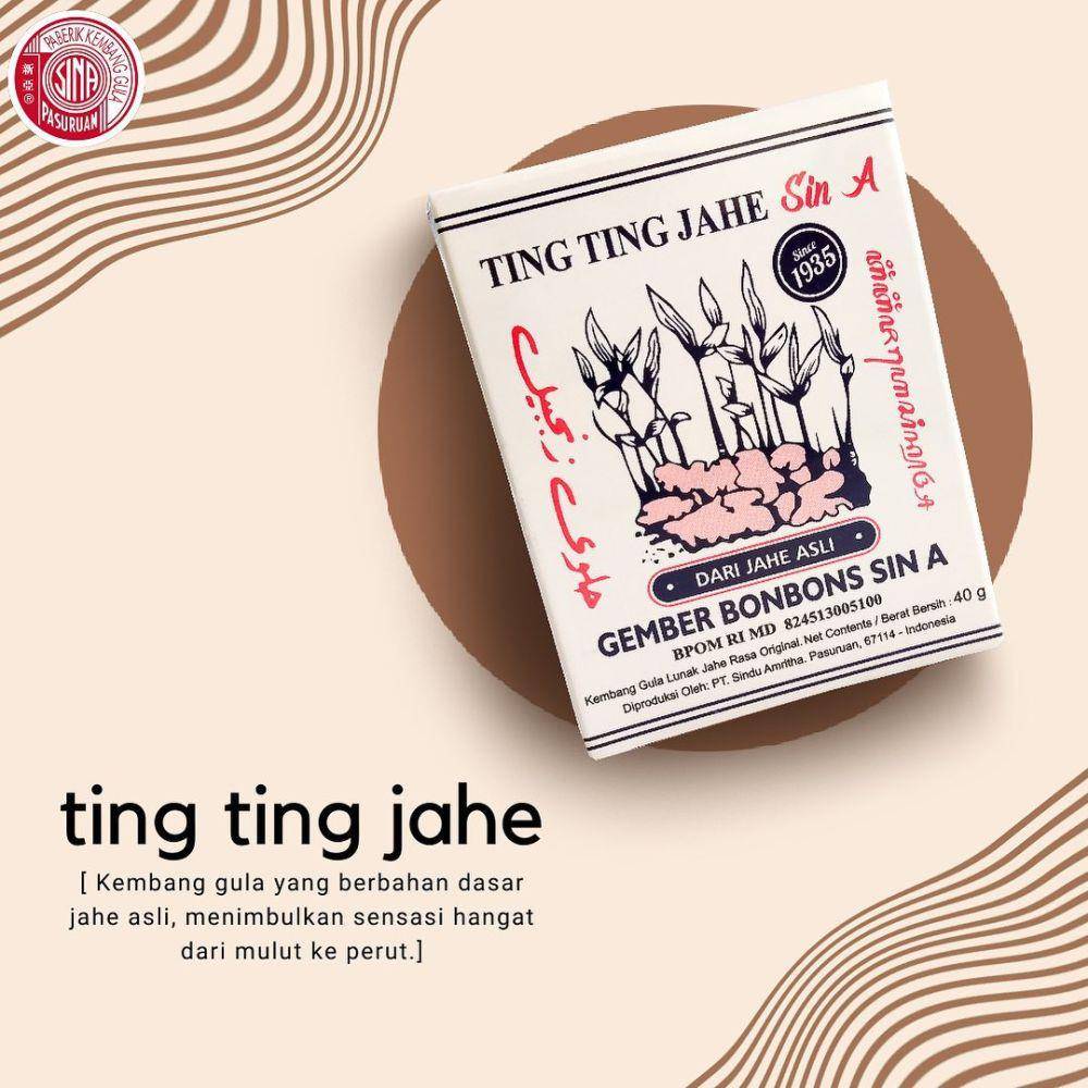Ting Ting Jahe Sin A, permen jadul asal Indonesia (instagram.com/tingtingjahesina)