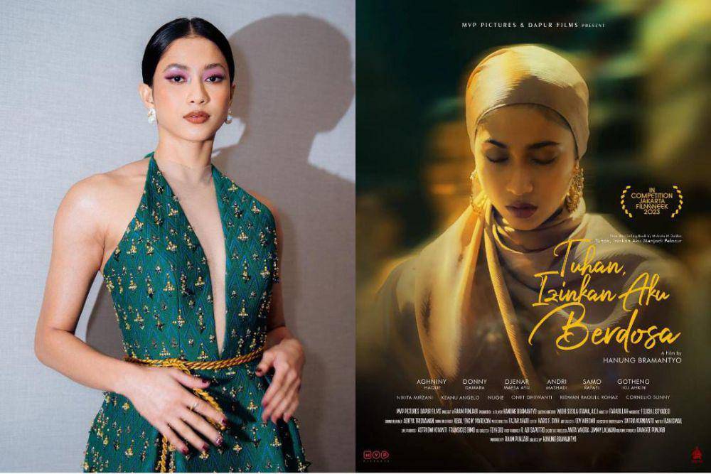 Aktris menjadi pemeran utama di film garapan Hanung Bramantyo (instagram.com/aghninyhaque | dok. Dapur Films / Tuhan Ijinkan Aku Berdosa)