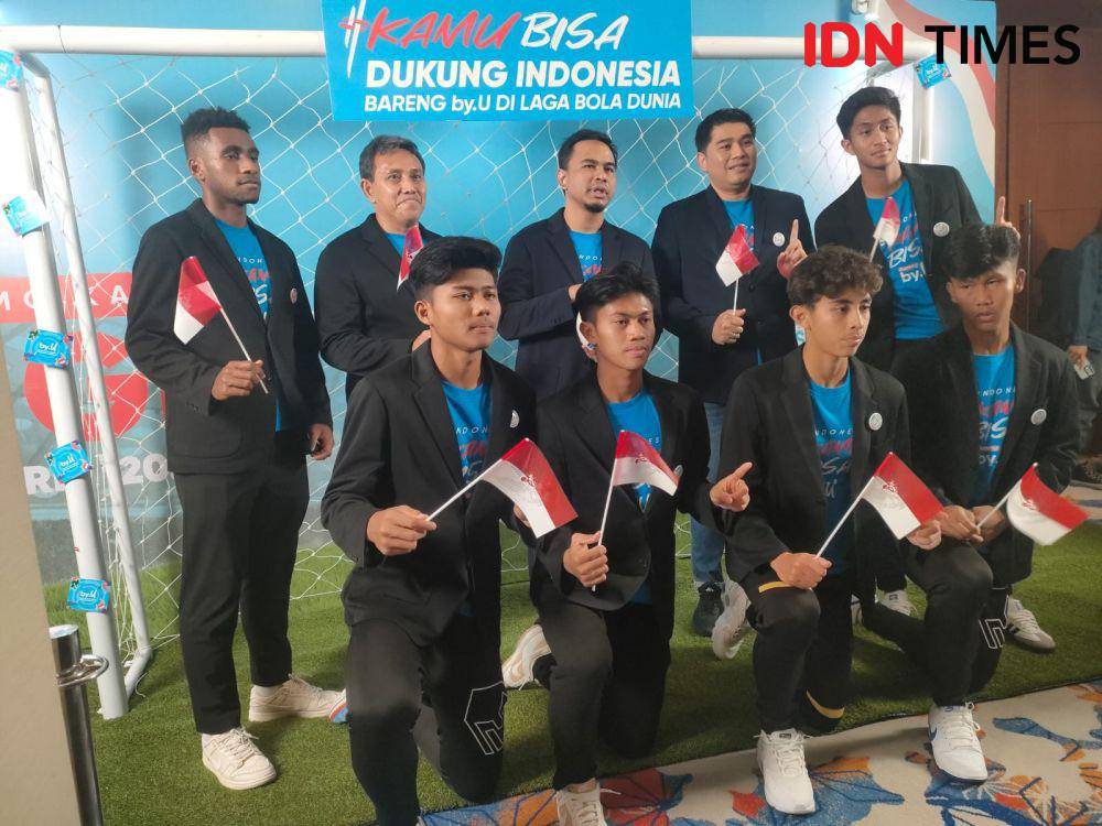 By.U dukung Timnas U-17 jelang Piala Dunia U-17 2023. (IDN Times/Sandy Firdaus)