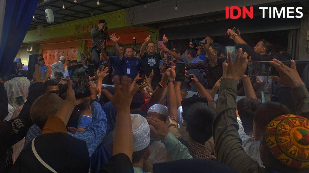 Bakal Calon Presiden Republik Indonesia, Anies Baswedan, ketika datang ke Aceh. (Dokumentasi warga untuk IDN Times)