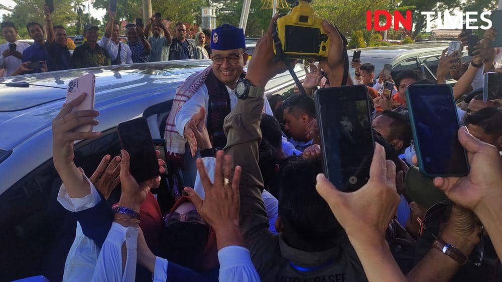 Bakal Calon Presiden Republik Indonesia, Anies Baswedan, ketika datang ke Aceh. (Dokumentasi warga untuk IDN Times)