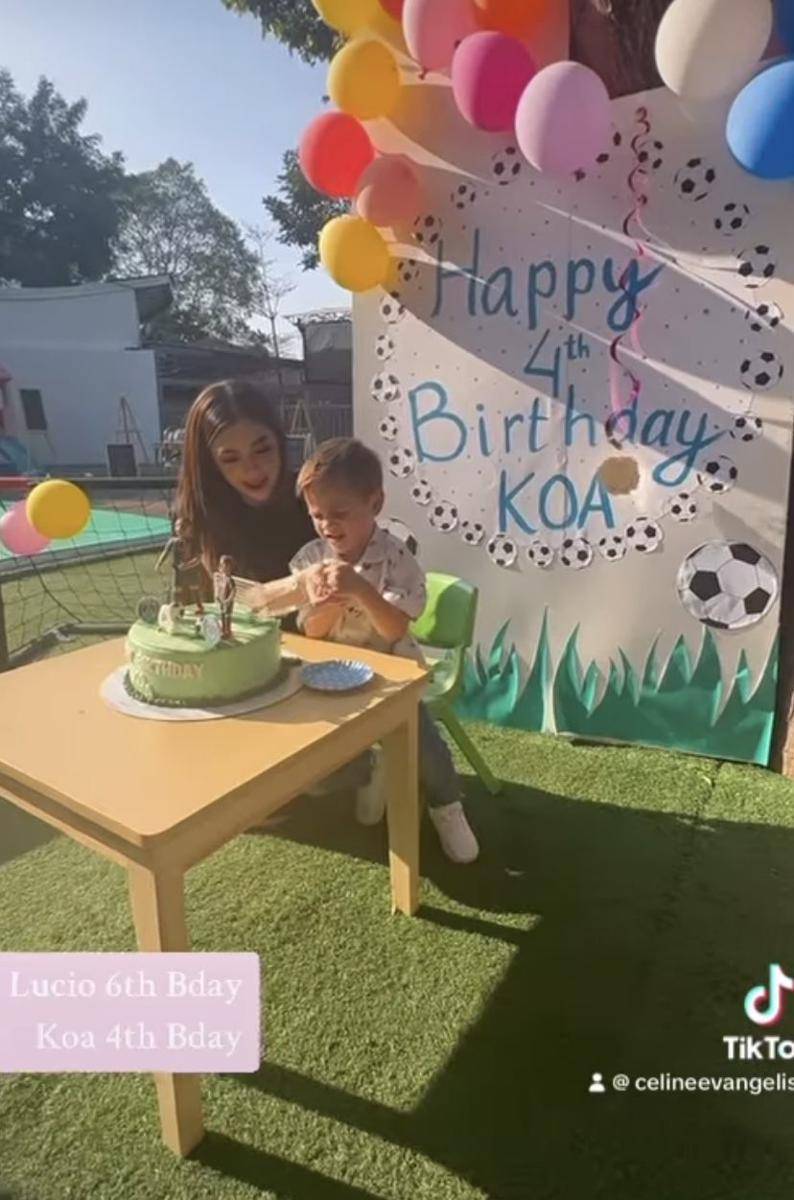 potret Celine Evalingesta rayakan ulang tahun kedua anaknya (Instagram.com/celine_evalingesta)
