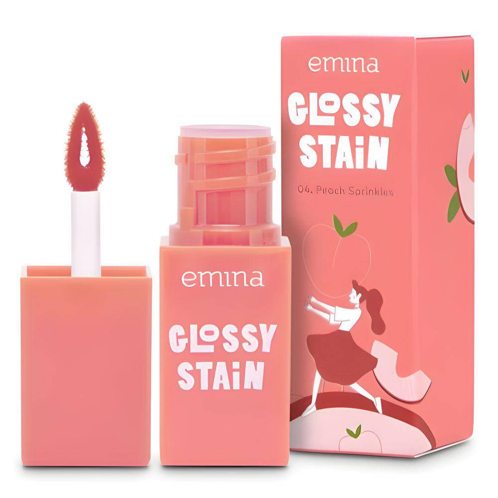 Emina Glossy Stain 04 Peach Sprinkles. (dok. Emina)