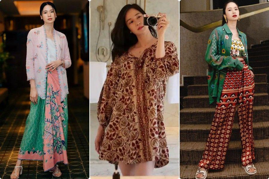 7 Baju Batik ala Laura Basuki, Layak buat Pesta bahkan Santai di Rumah