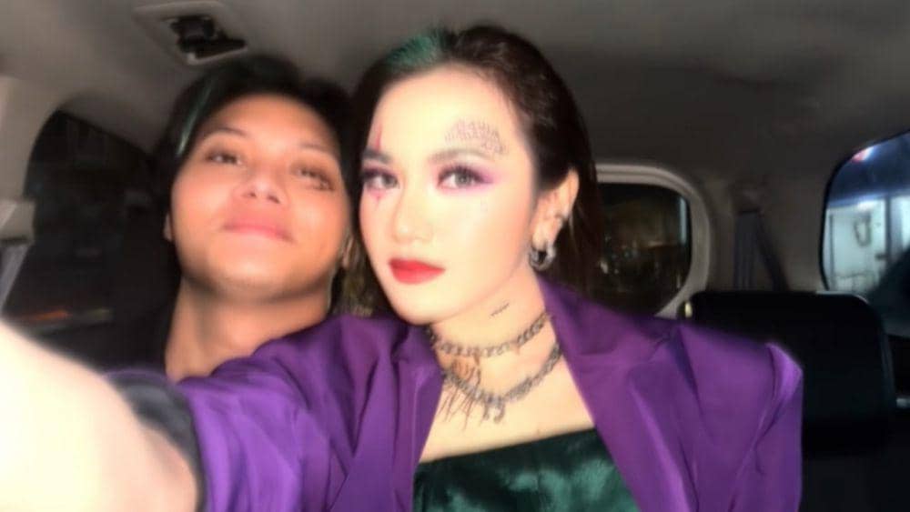 potret Mahalini cosplay jadi Joker (tiktok.com/mahaliniiraharja)