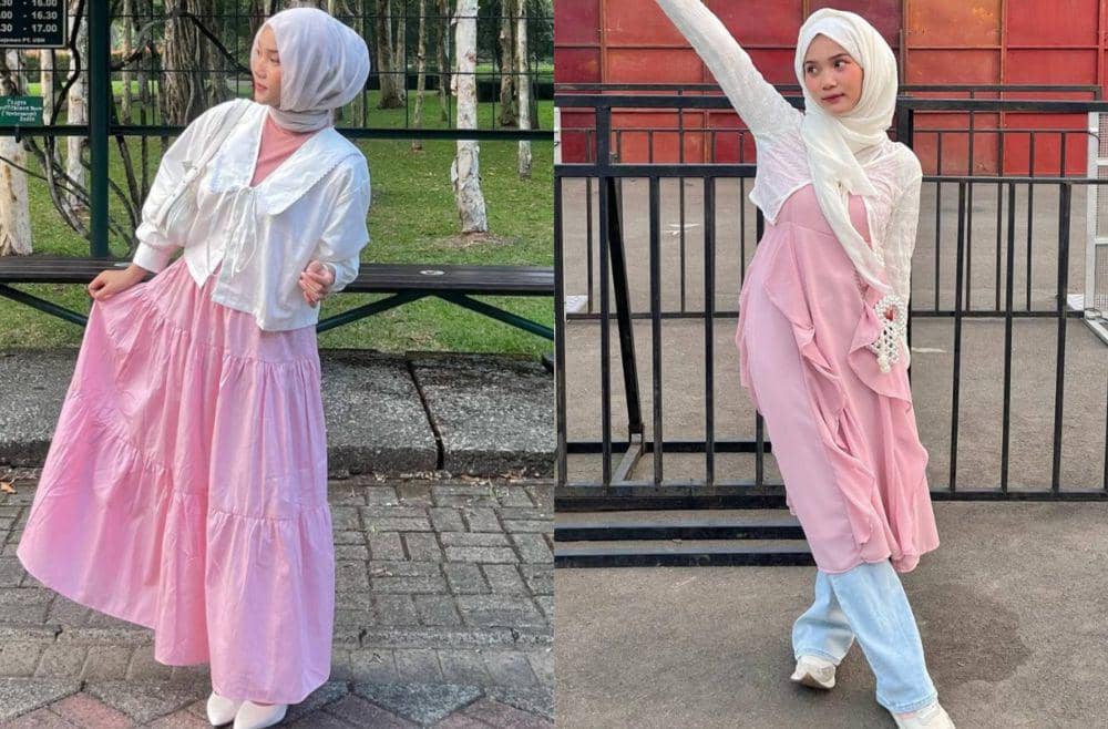 10 Outfit Hijab Girly ala Selebgram diannn.d yang Bernuansa Pink!