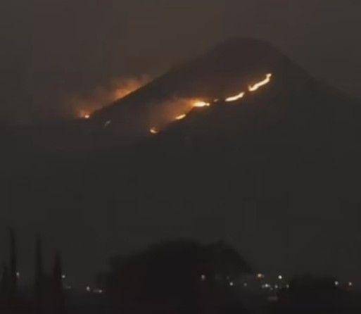 Penampakan kebakaran di Gunung Penanggungan. (IDN Times/istimewa)