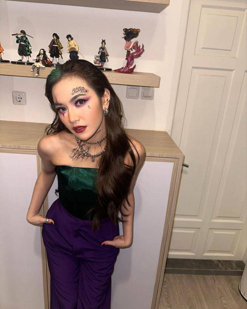 potret Mahalini cosplay jadi Joker (instagram.com/mahaliniraharja)