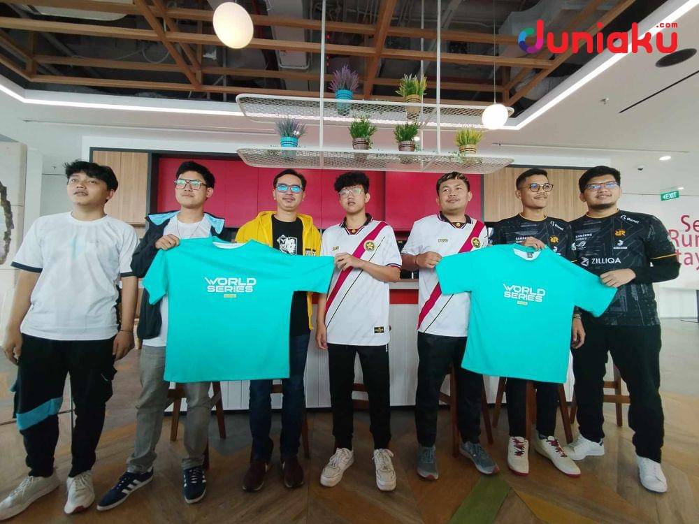 Foto dari press con pelepasan tiga tim ke FFWS 2023. (Duniaku.com/Fahrul Nurullah)