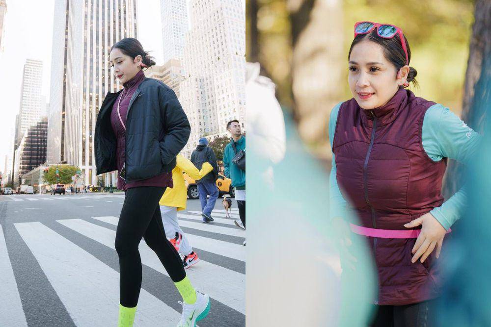 potret Nagita lari pagi di New York (instagram.com/raffinagita1717)