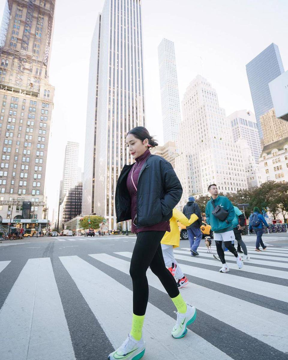 potret Nagita lari pagi di New York (instagram.com/raffinagita1717)