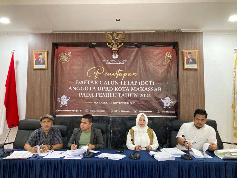 KPU Tetapkan 749 Caleg yang Bakal Berebut 50 Kursi DPRD Makassar