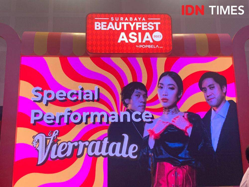 Vierratale di hari pertama BeautyFest Asia Surabaya 2023 (dok. IDN Times/Fina Wahibatun Nisa)