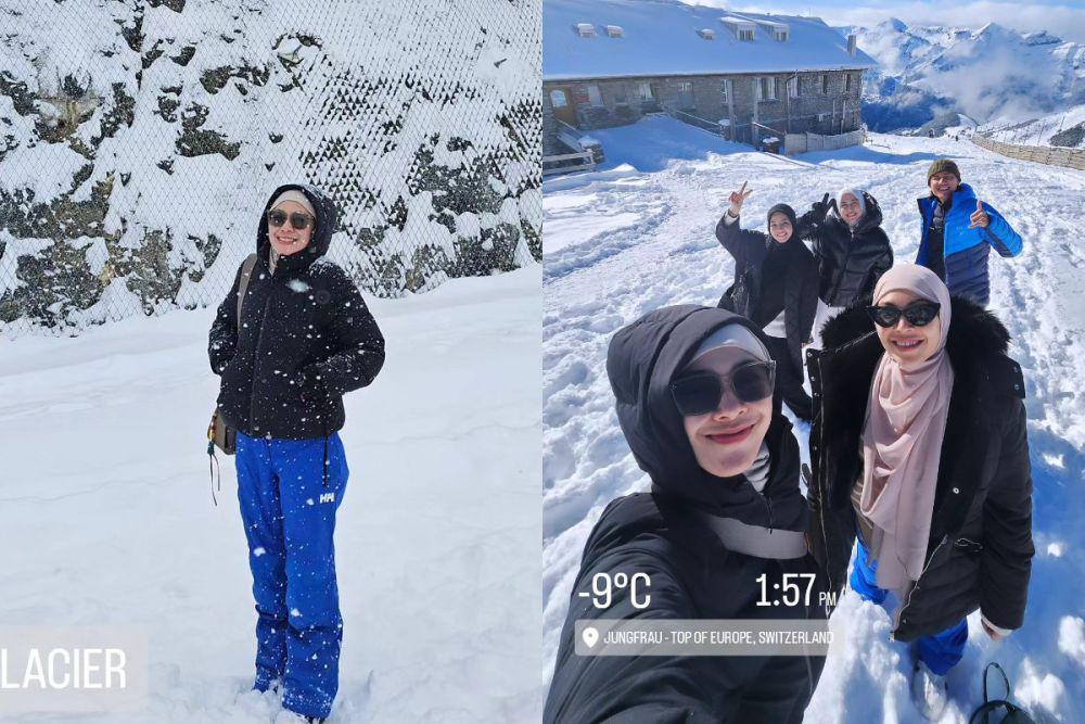 7 Potret Dian Ayu Lestari di Swiss, Liburan Bareng Bestie!