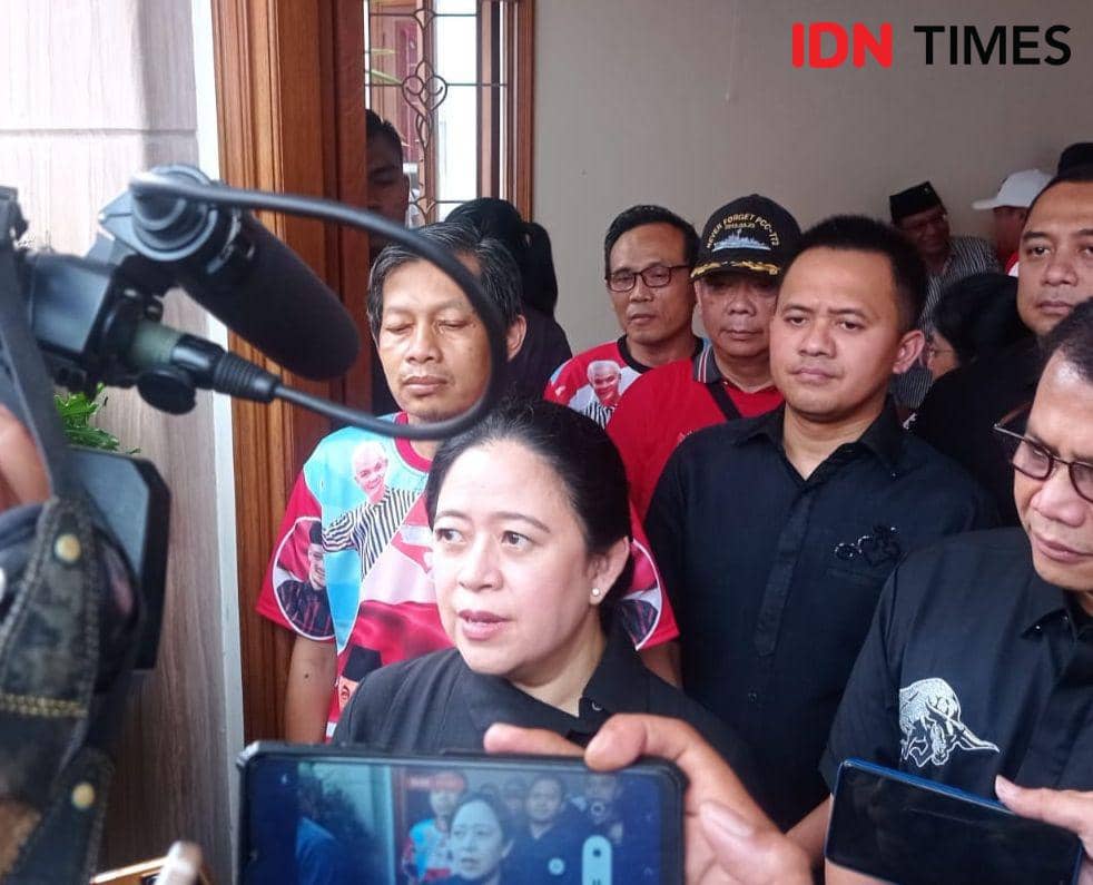 Puan Maharani saat berada di Surabaya. (IDN Times/Khusnul Hasana).