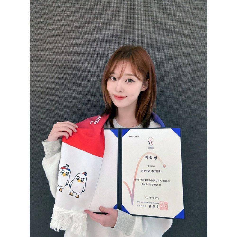Winter aespa untuk Busan 2024 World Team Table Tennis Championships (instagram.com/smtown)