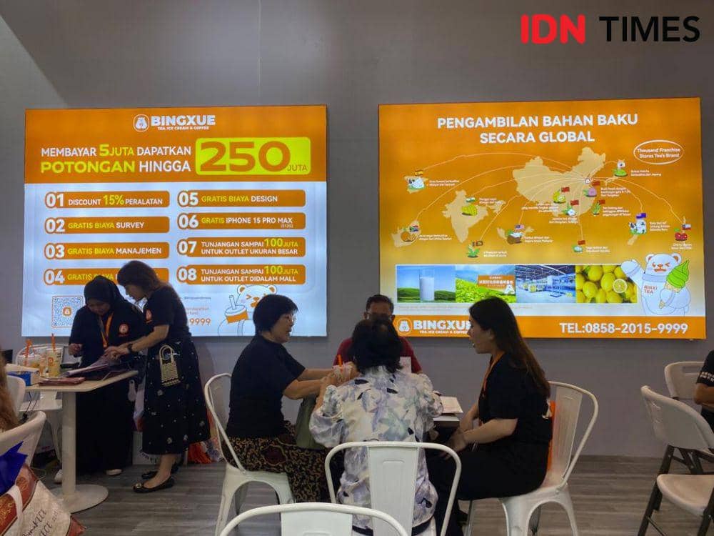 Bingxue di pameran Info Franchise dan Bussines Concept (IFBC) 2023 (IDN Times/Wahyu Kurniawan)