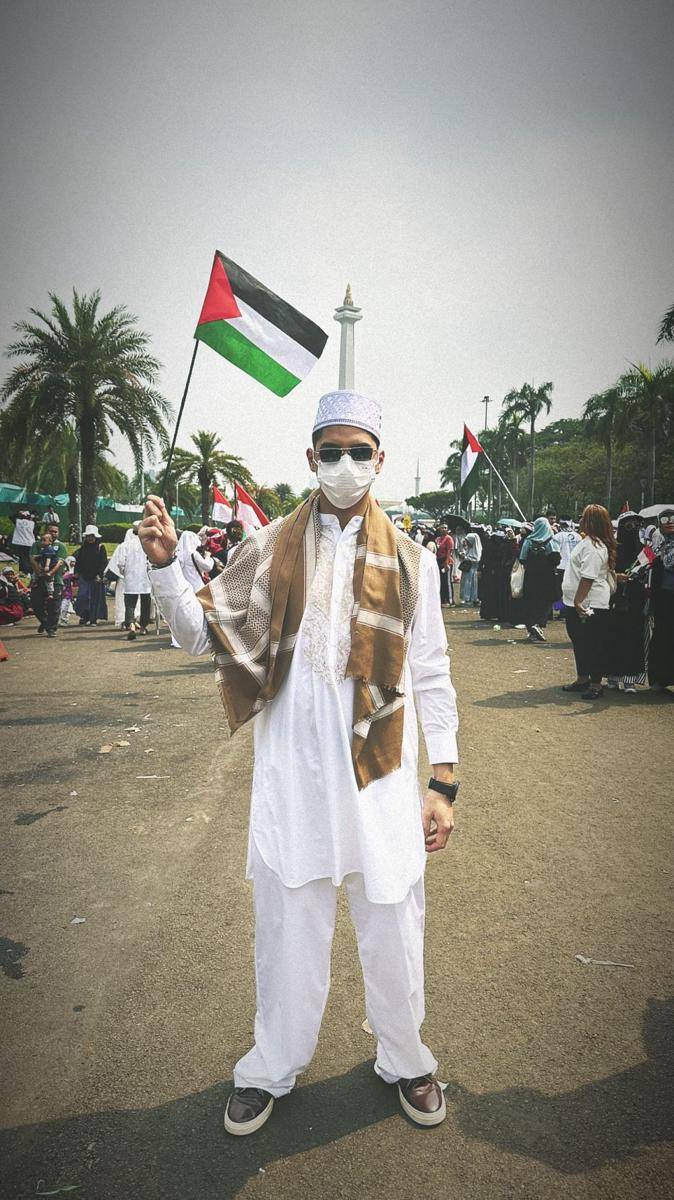 potret Al Ghazali ikut aksi bela Plestina (instagram.com/alghazali7)
