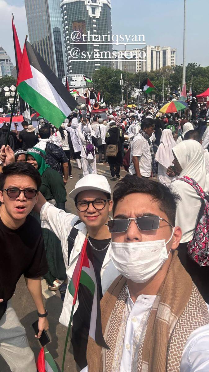 potret Al Ghazali ikut aksi bela Plestina (instagram.com/alghazali7)