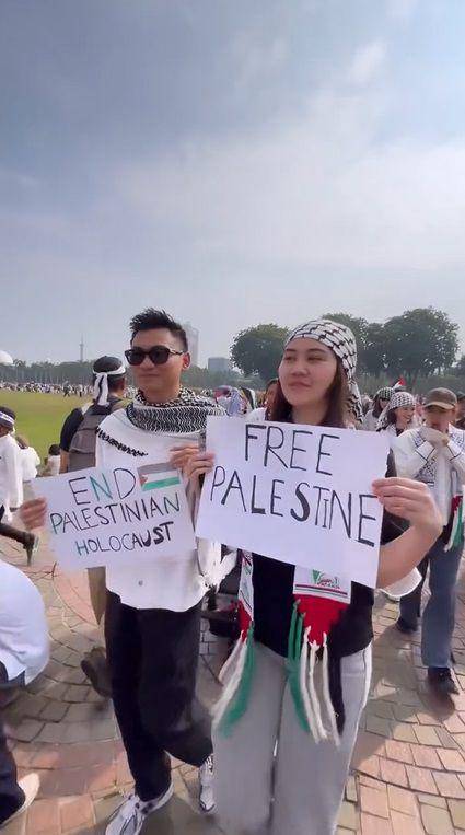 potret Aaliyah Massaid ikut aksi bela Palestina (instagram.com/aaliyah.massaid)