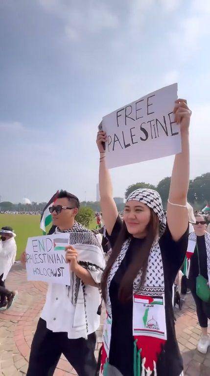potret Aaliyah Massaid ikut aksi bela Palestina (instagram.com/aaliyah.massaid)