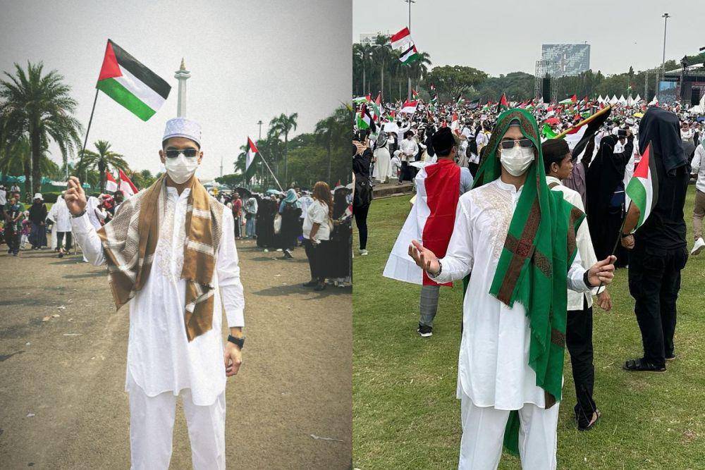 potret Al Ghazali ikut aksi bela Palestina (instagram.com/alghazali7)
