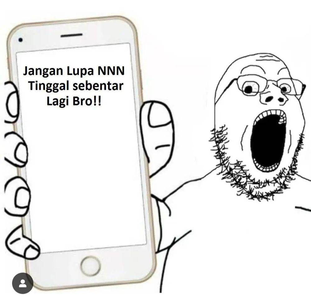 meme tantangan NNN (instagram.com/memekoplak.hqq)