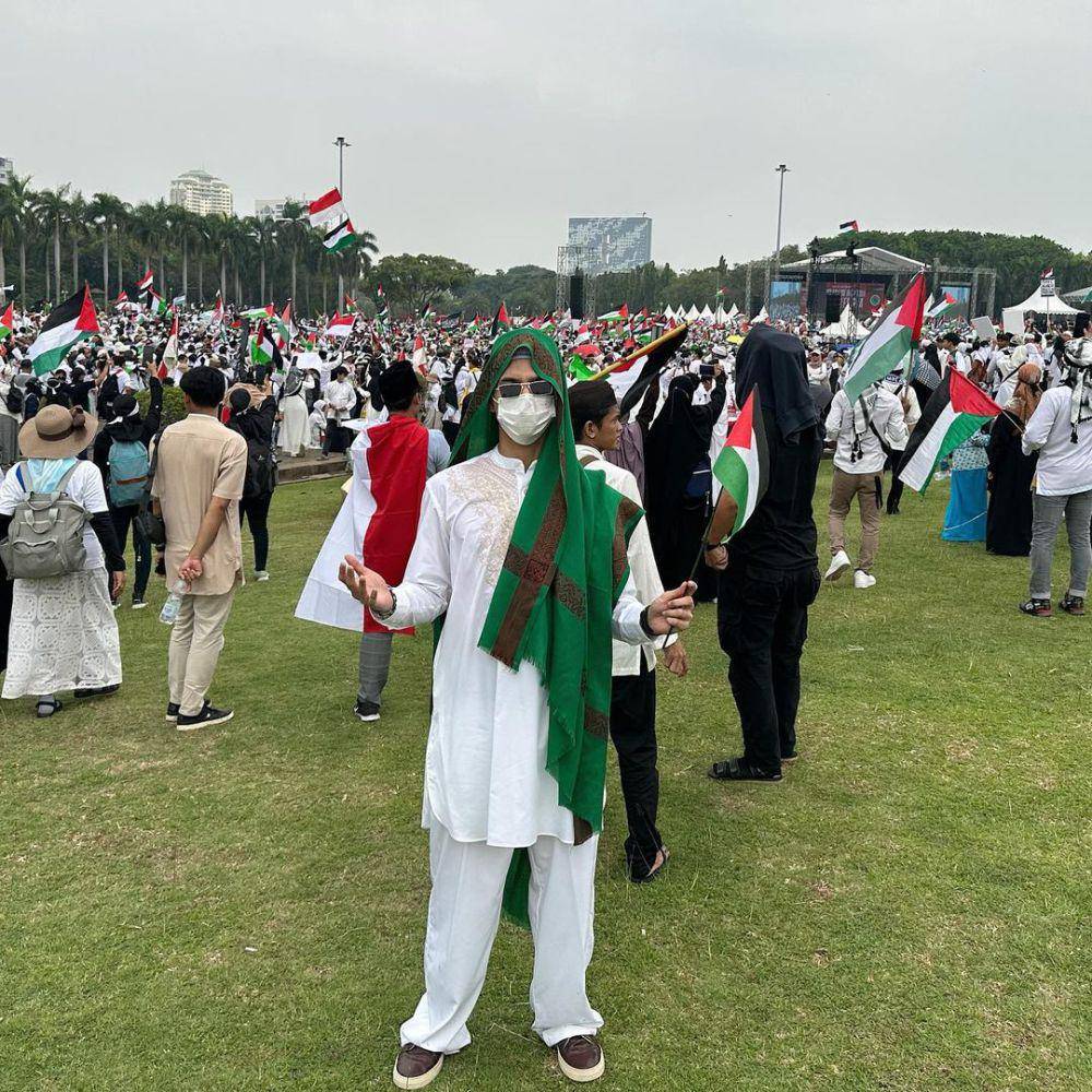 potret Al Ghazali ikut aksi bela Palestina (instagram.com/alghazali7)