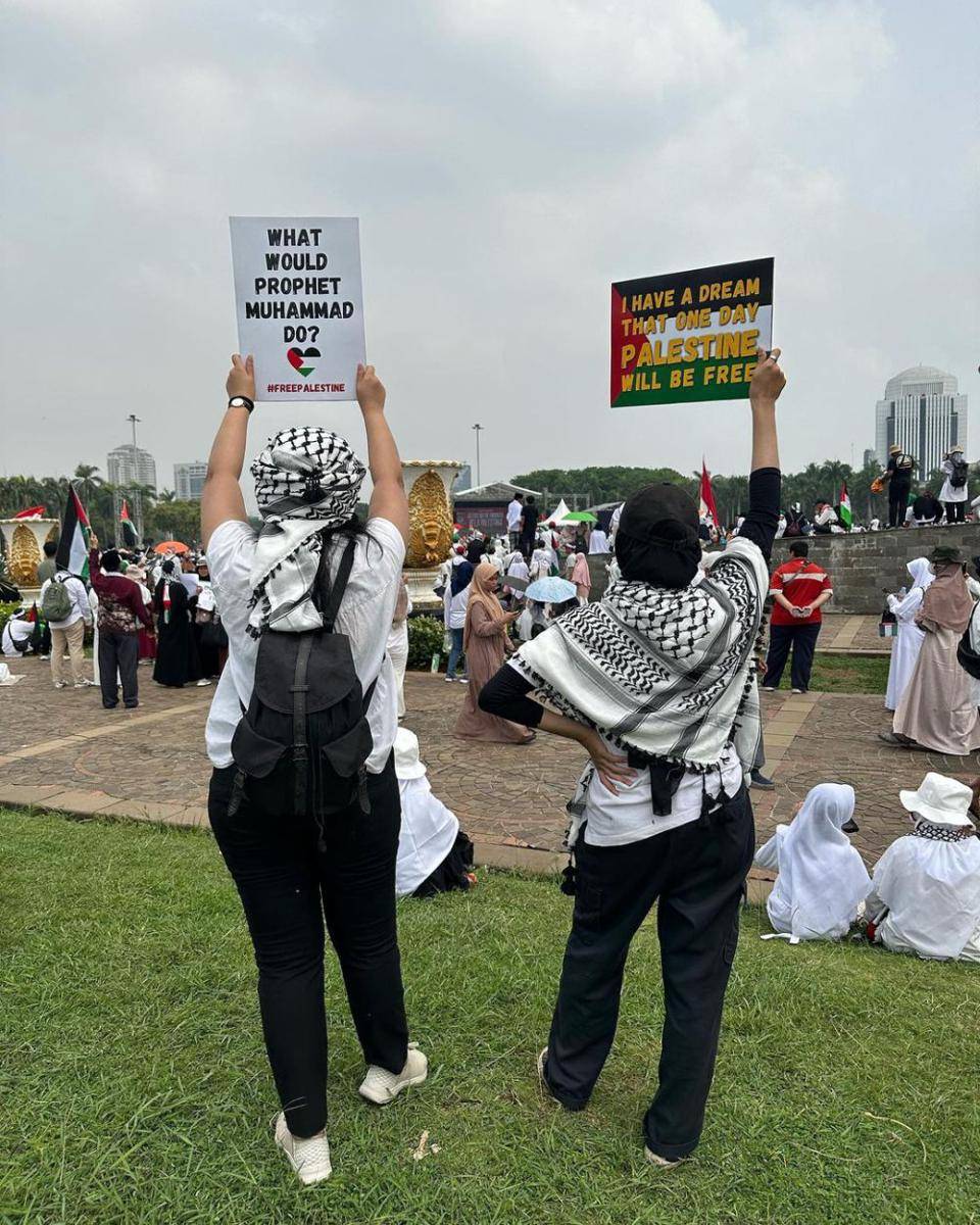 potret Al Ghazali ikut aksi bela Palestina (instagram.com/alghazali7)
