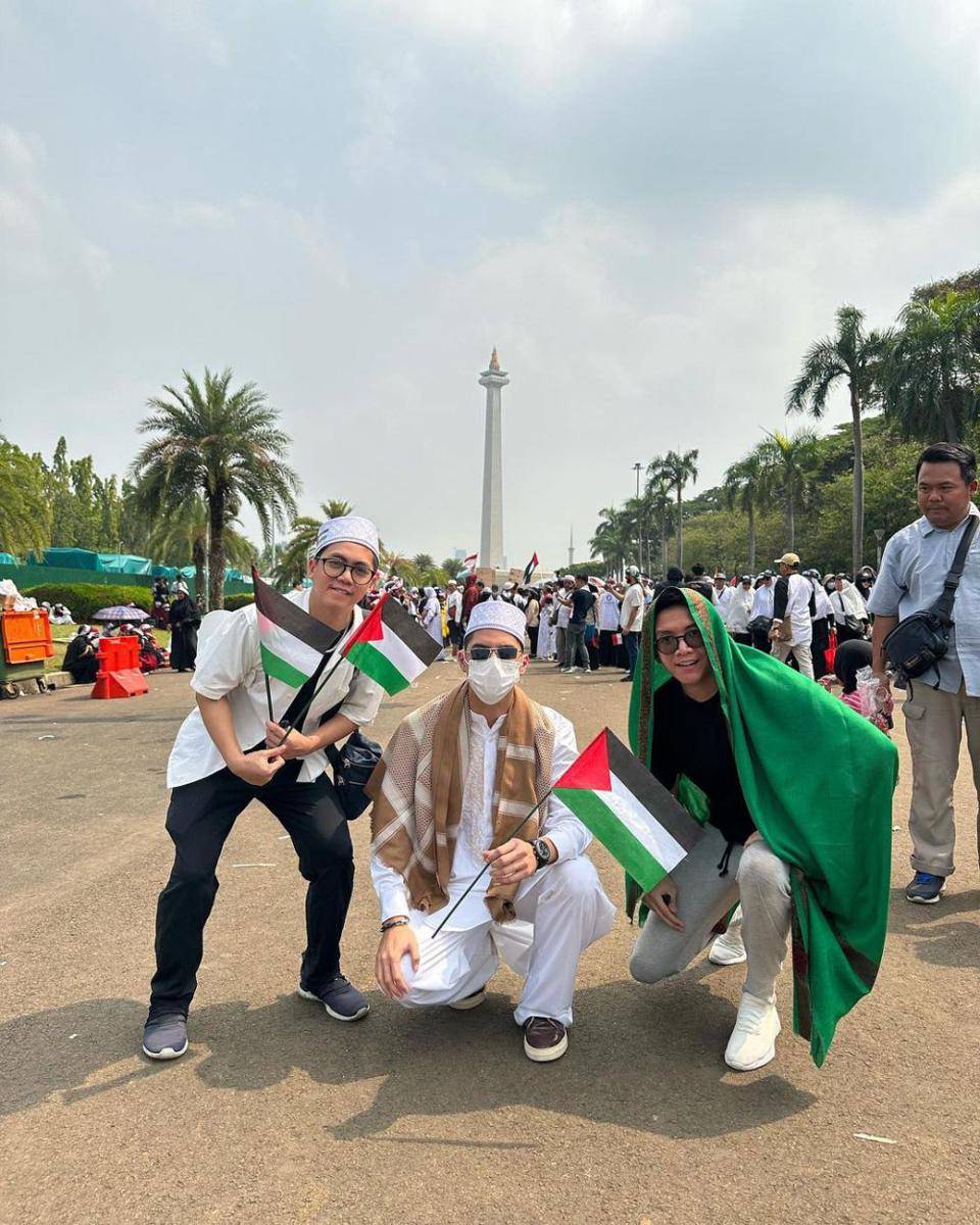 potret Al Ghazali ikut aksi bela Plestina (instagram.com/alghazali7)
