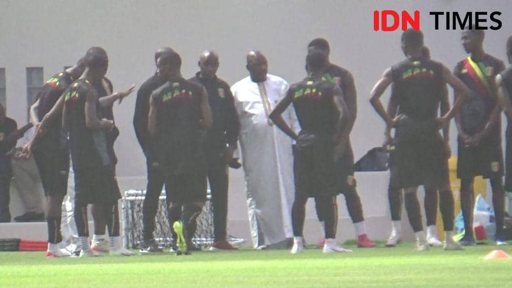 Latihan Timnas Mali di Stadion Sriwedari, Solo. (IDN Times/Larasati Rey)