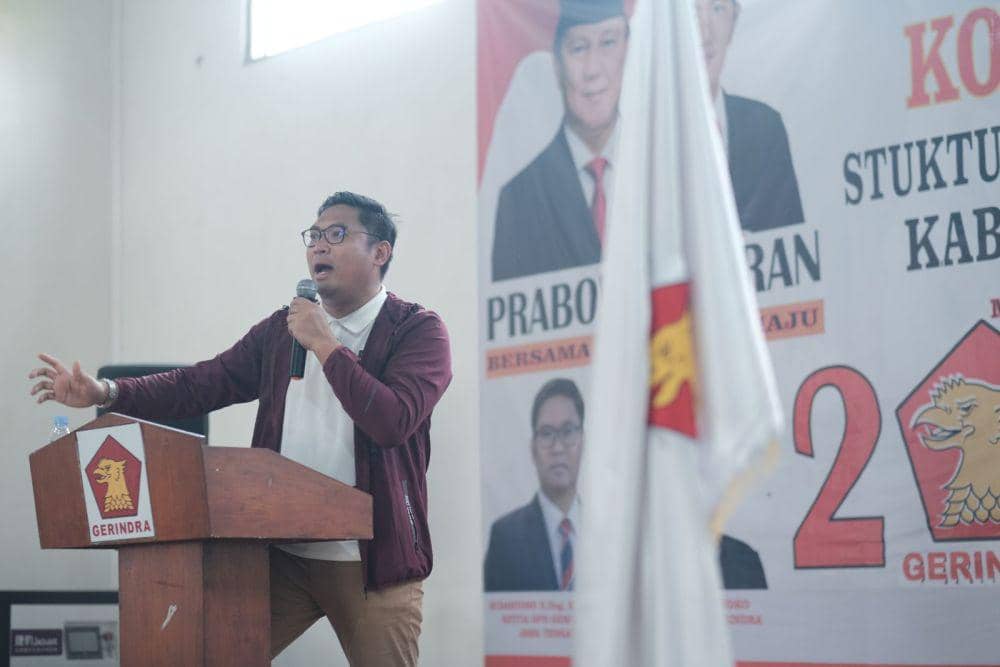 Ketua Gerindra Jateng Sudaryono memberi motivasi ke semua kader untuk memenangkan Pilpres, Pileg 2024. (IDN Times/Dok Humas Gerindra Jateng)