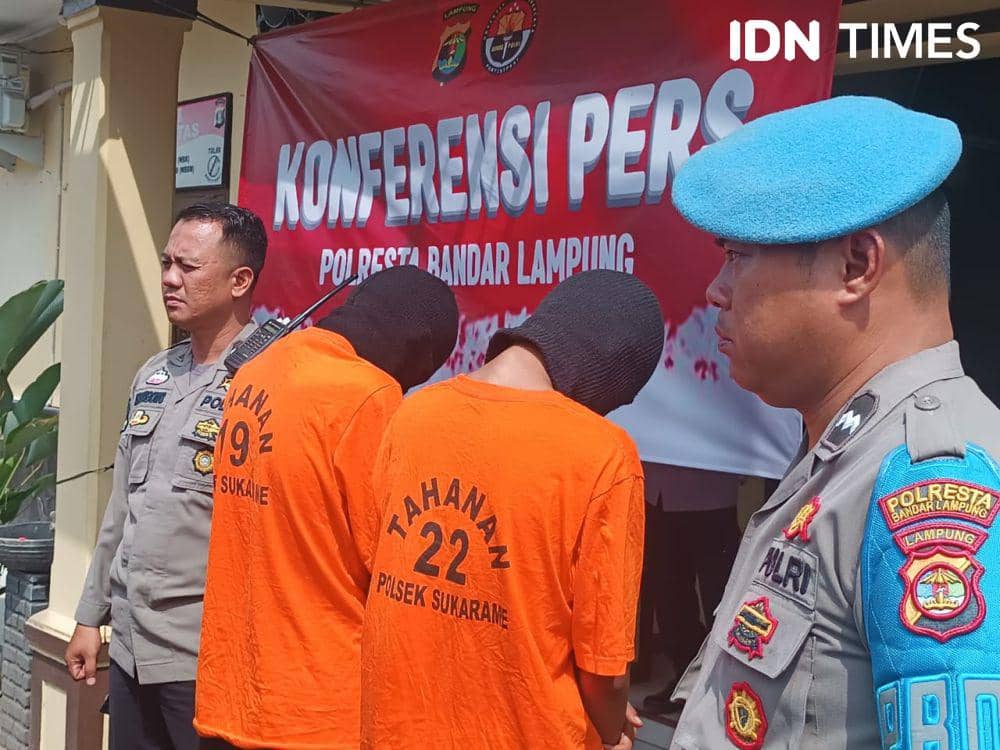 Konferensi pers kasus tewasnya pemuda Bandar Lampung inisal RPD (17). (IDN Times/Tama Yudha Wiguna).