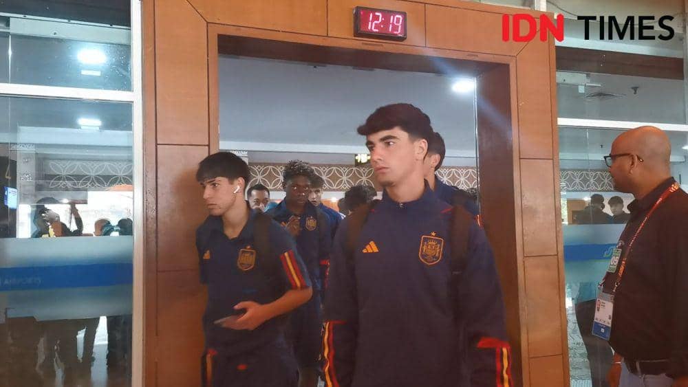 Kedatangan timnas Spanyol Piala Dunia U-17 di Solo. (IDN Times/Larasati Rey)