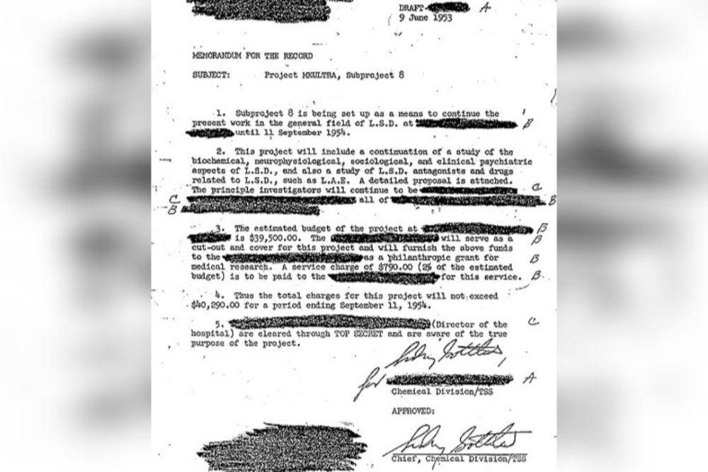 persetujuan Dr. Sidney Gottlieb atas subproyek MKULTRA (commons.wikimedia.org/Dmcdevit)