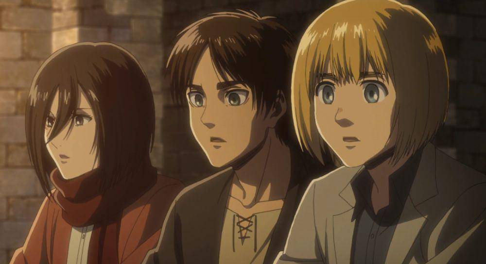Eren, Mikasa, dan Armin sama-sama yatim piatu (Dok. Wit Studio/Attack on Titan)